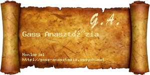 Gass Anasztázia névjegykártya